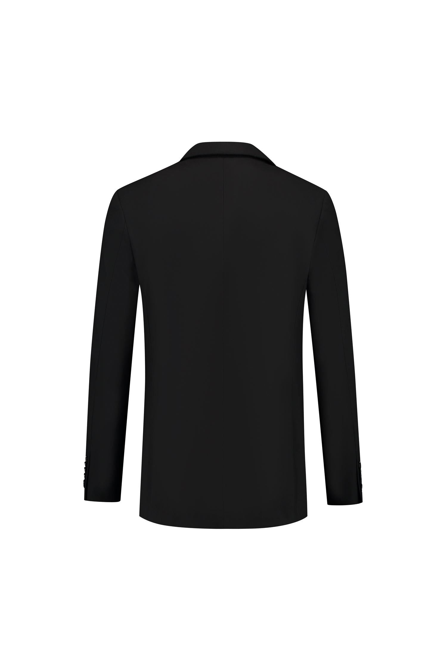 Colbert comfort stretch zwart MixMatch zwart blazer met stretch en kreukbestendigheid achterkant
