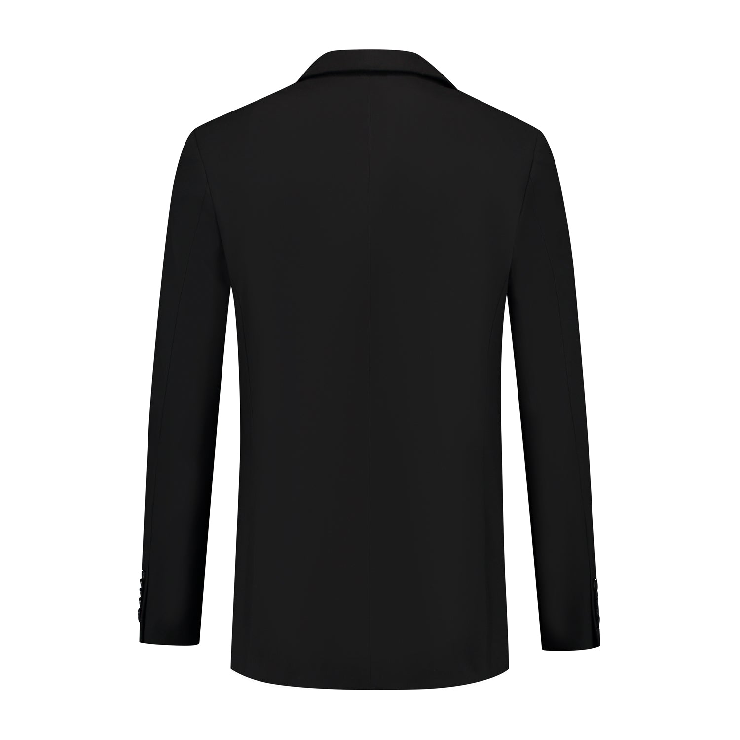 Colbert comfort stretch zwart MixMatch - achterkant van een zwart colbert met stretch en kreukbestendigheid.