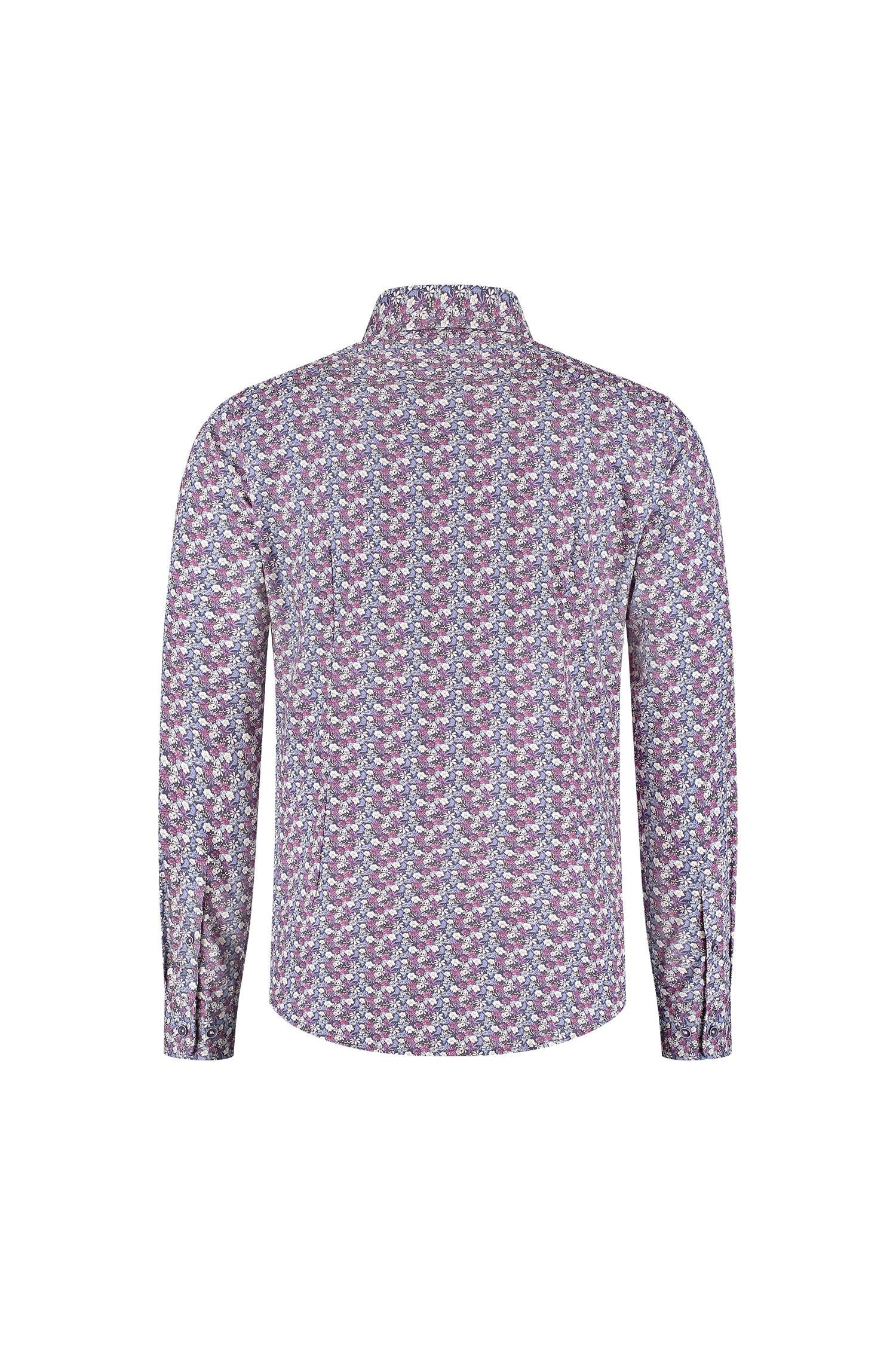 Overhemd Floral paars