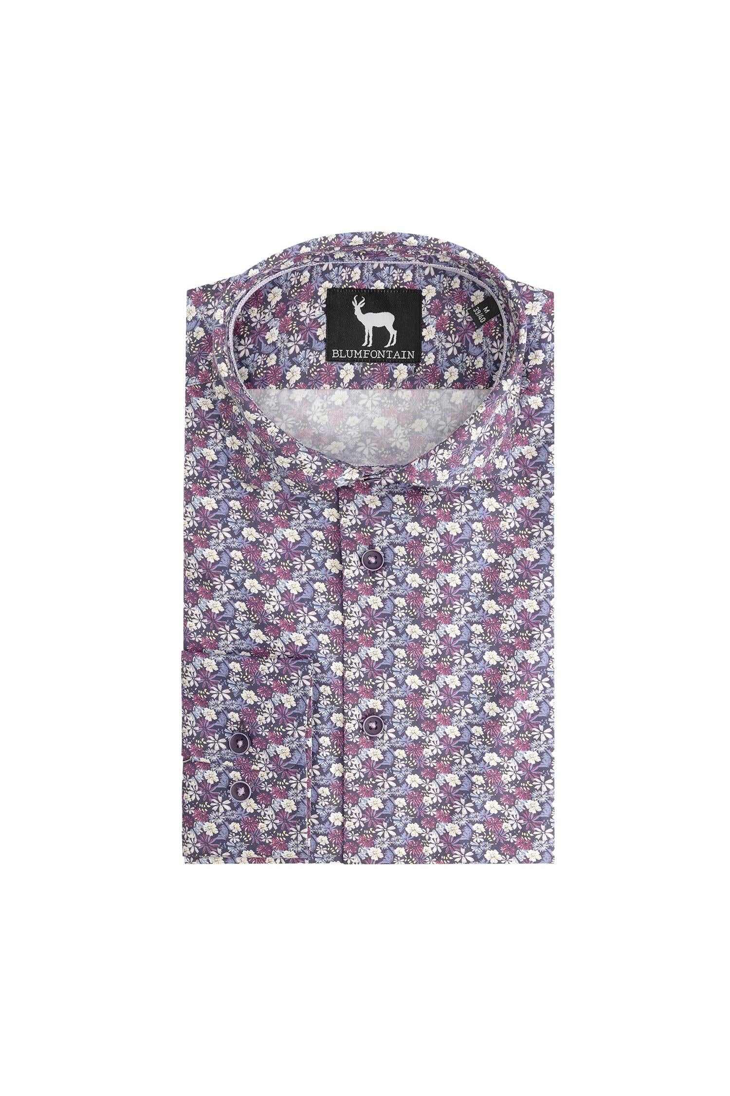 Overhemd Floral paars