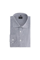 Overhemd linnen-katoen ministreep blauw