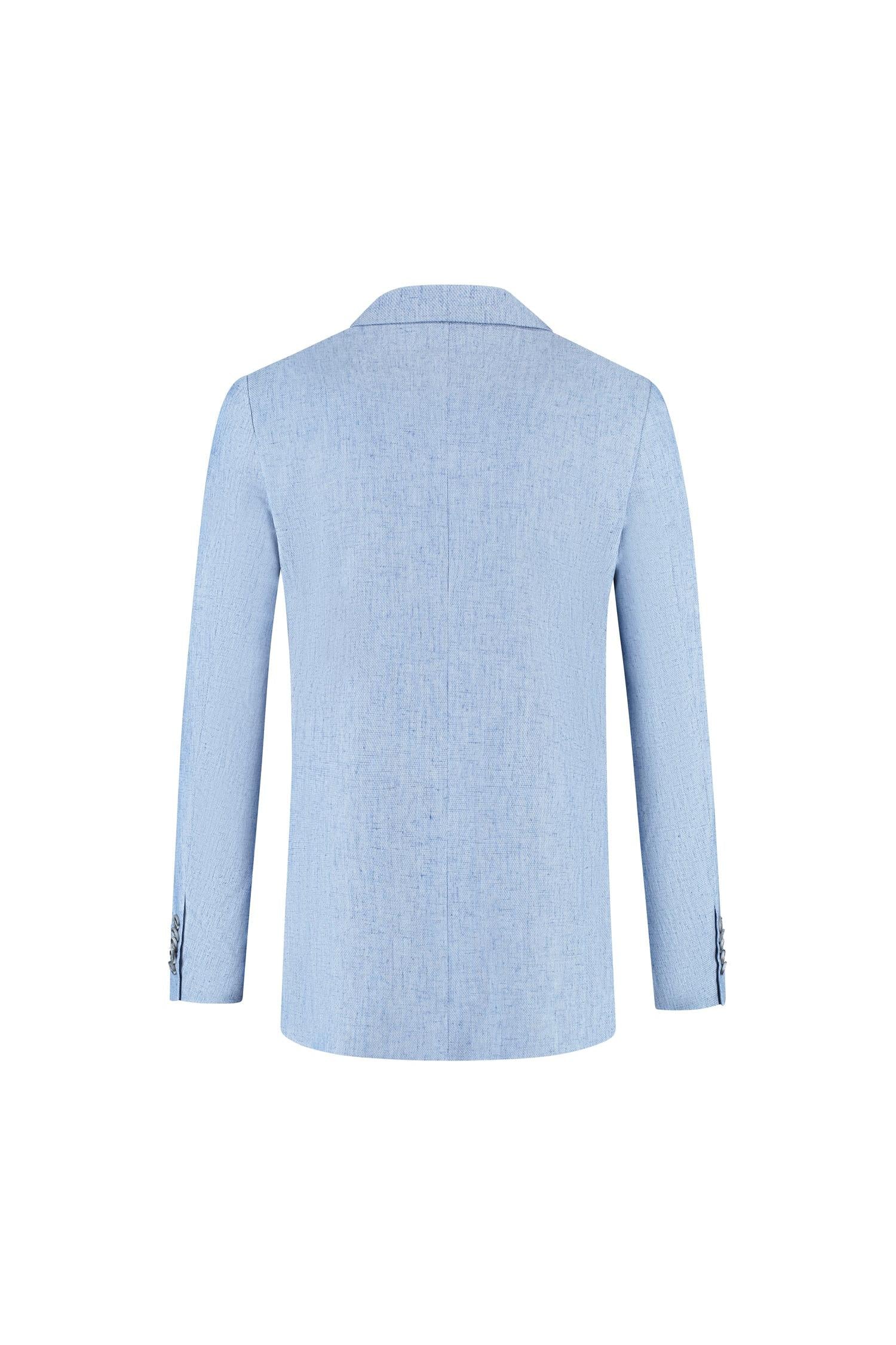 Pak linnenblend duifblauw