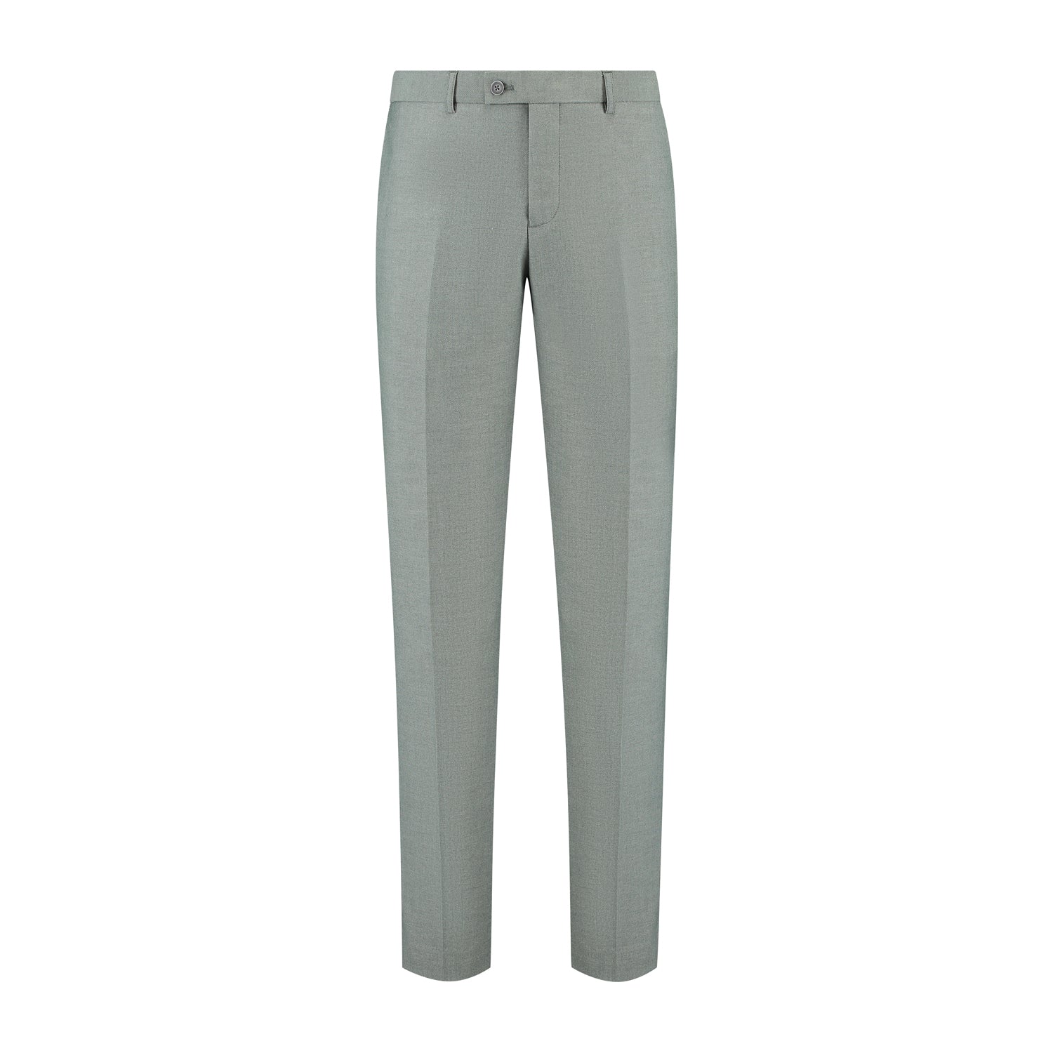 Pak 3-D blend amandelgroen pantalon voor formele gelegenheden.