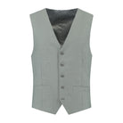 Pak 3-D blend amandelgroen gilet zonder mouwen, ideaal voor formele gelegenheden.