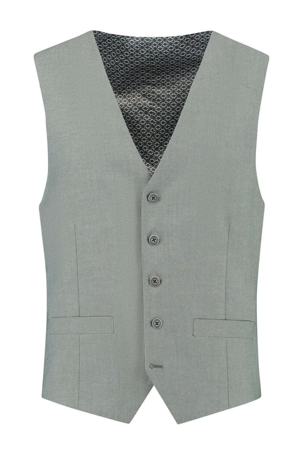 Pak 3-D blend amandelgroen vest voor formele gelegenheden, stijlvolle uitstraling en perfect voor elke gelegenheid.