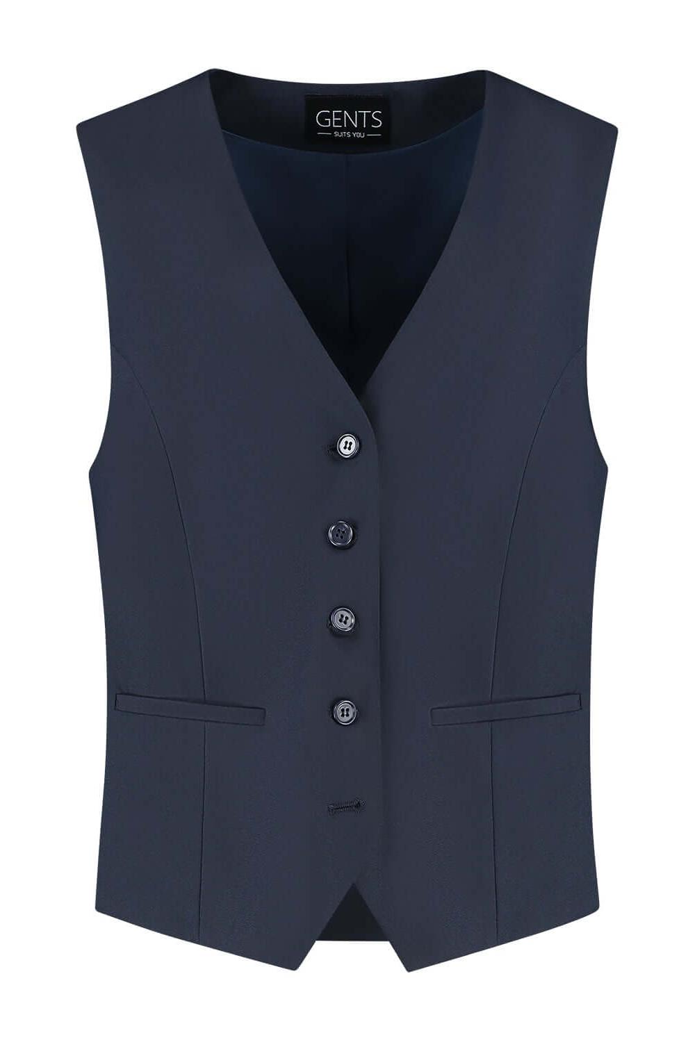 Damesgilet comfort stretch blauw