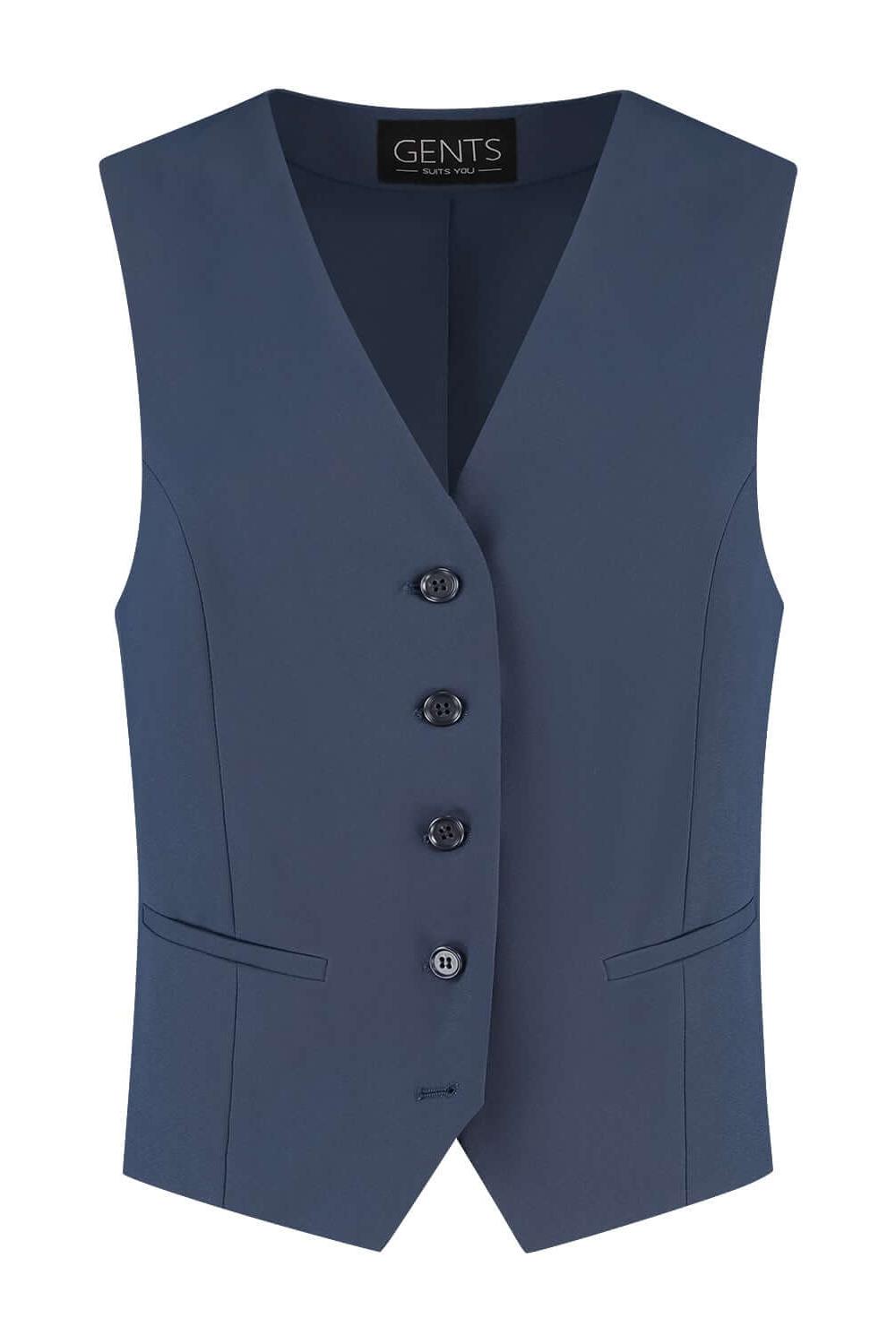 Damesgilet comfort stretch royalblue
