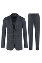 Pak stretch ruit blauw