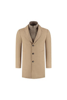 Coat windvanger camel, camel-colored overcoat with modern silhouette and integrated windbreaker features.
