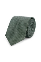 Stropdas zijde strepen groen, elegante groene stropdas met klassieke punt, perfect voor formele gelegenheden.