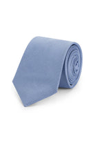 Stropdas zijde patronen blauw met microdessin en subtiele glans, een stijlvolle accessoire voor elke gelegenheid.