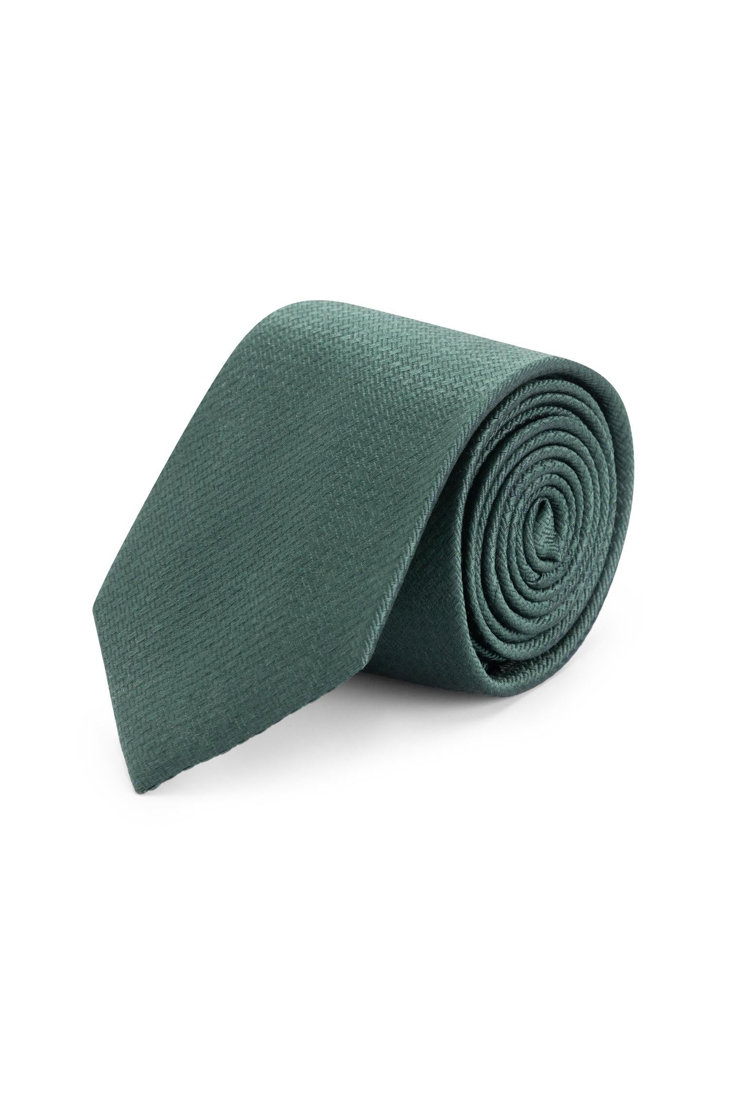 Stropdas zijde patronen groen, groene microprint-das voor formele evenementen en ademend comfort.