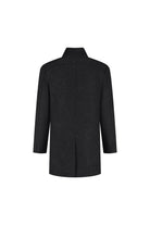 A back view of a stylish Coat houndstooth windvanger zwart-grijs with a modern design.