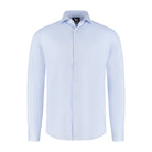 GENTS Blumfontain NOS dobby lichtblauw katoenen overhemd met stretch en antikreuk.