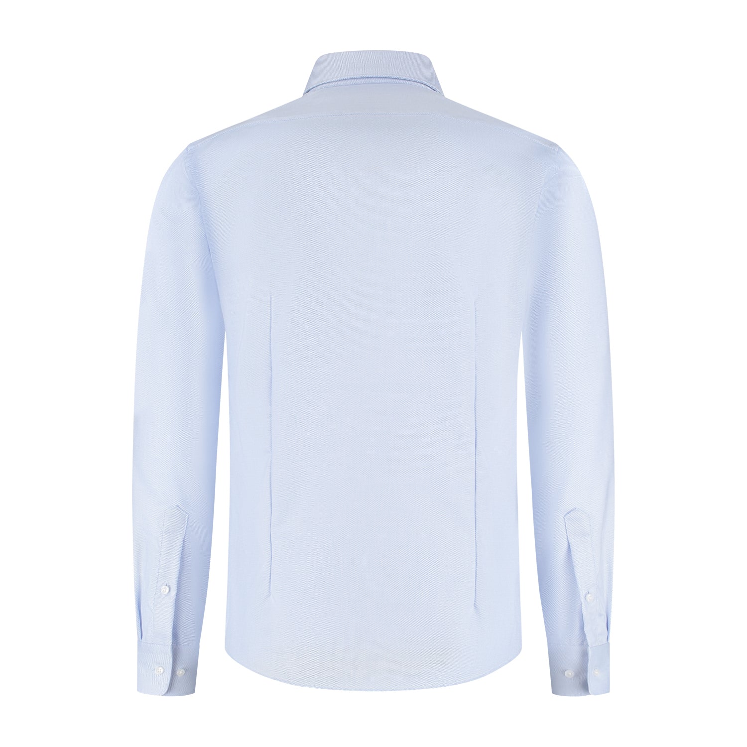 GENTS Blumfontain NOS dobby lichtblauw lichtblauw katoenen dobby-overhemd met stretch en antikreuk achterkant