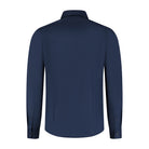 GENTS Blumfontain NOS navy back view of the Ademend katoen-elastaan shirt with non-iron finish.