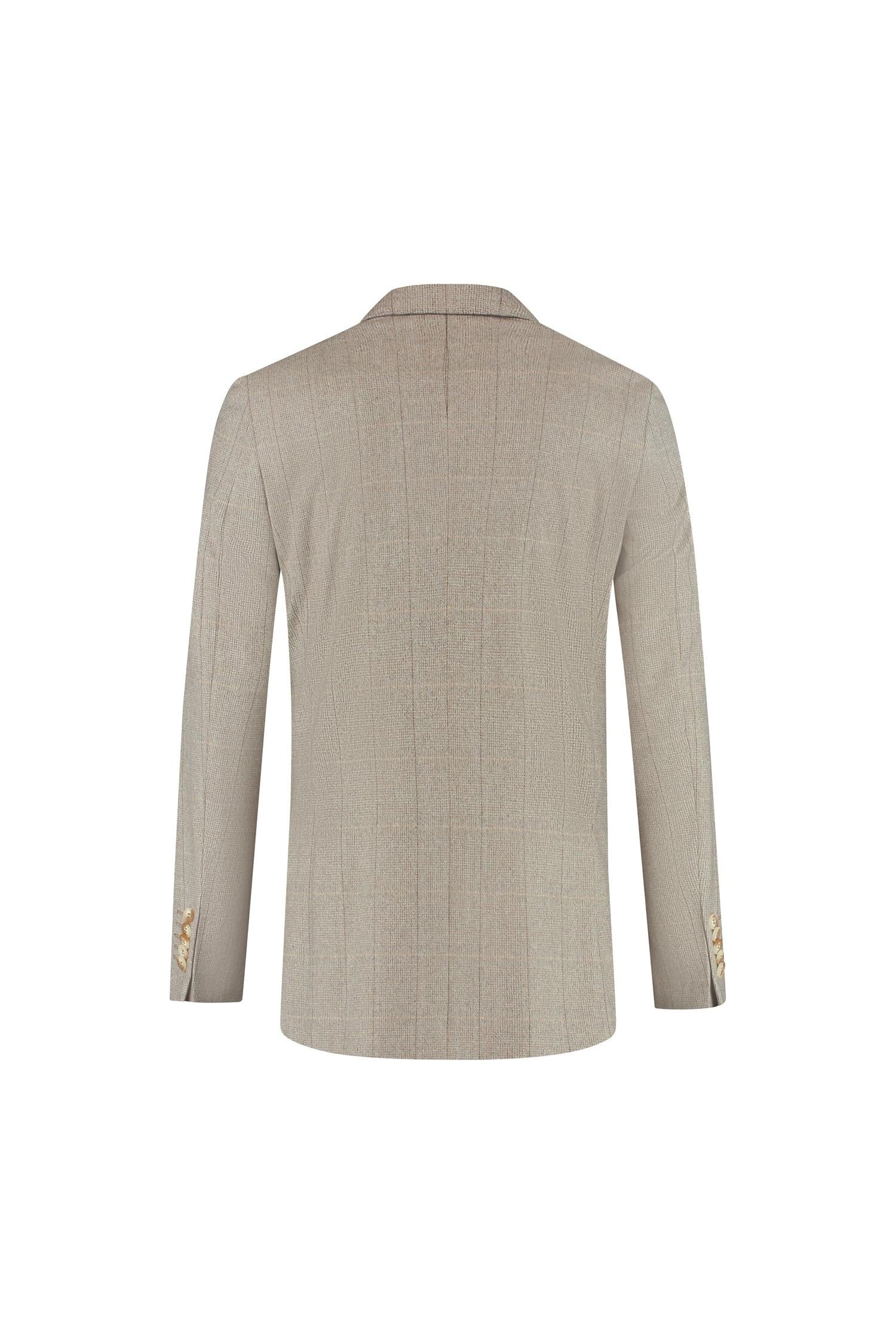 Pak 2-delig Glen plaid bruin