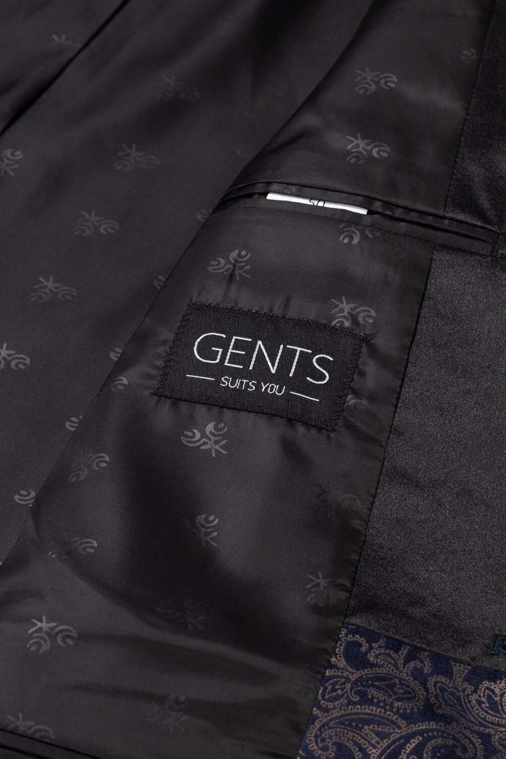 Dinnerjacket velvet paisley blauw