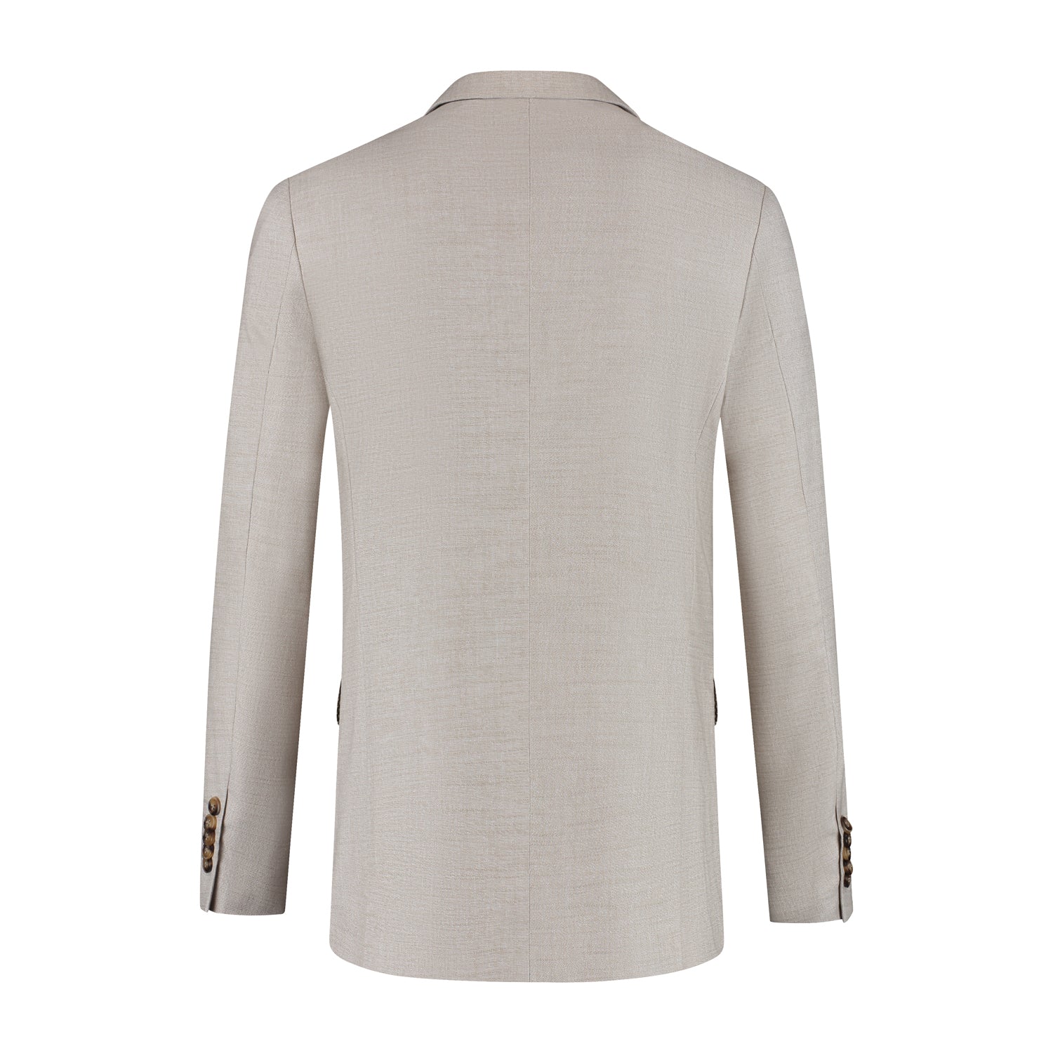 A back view of a Pak 3-delig Pebble Stone jacket showcasing its elegant texture and design.