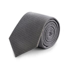 Stropdas zijde structuur grijs, elegante grijze zijden stropdas met subtiele structuur en glans.