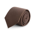 Stropdas zijde structuur bruin, bruin zijden stropdas met subtiele structuur, perfect voor formele gelegenheden.
