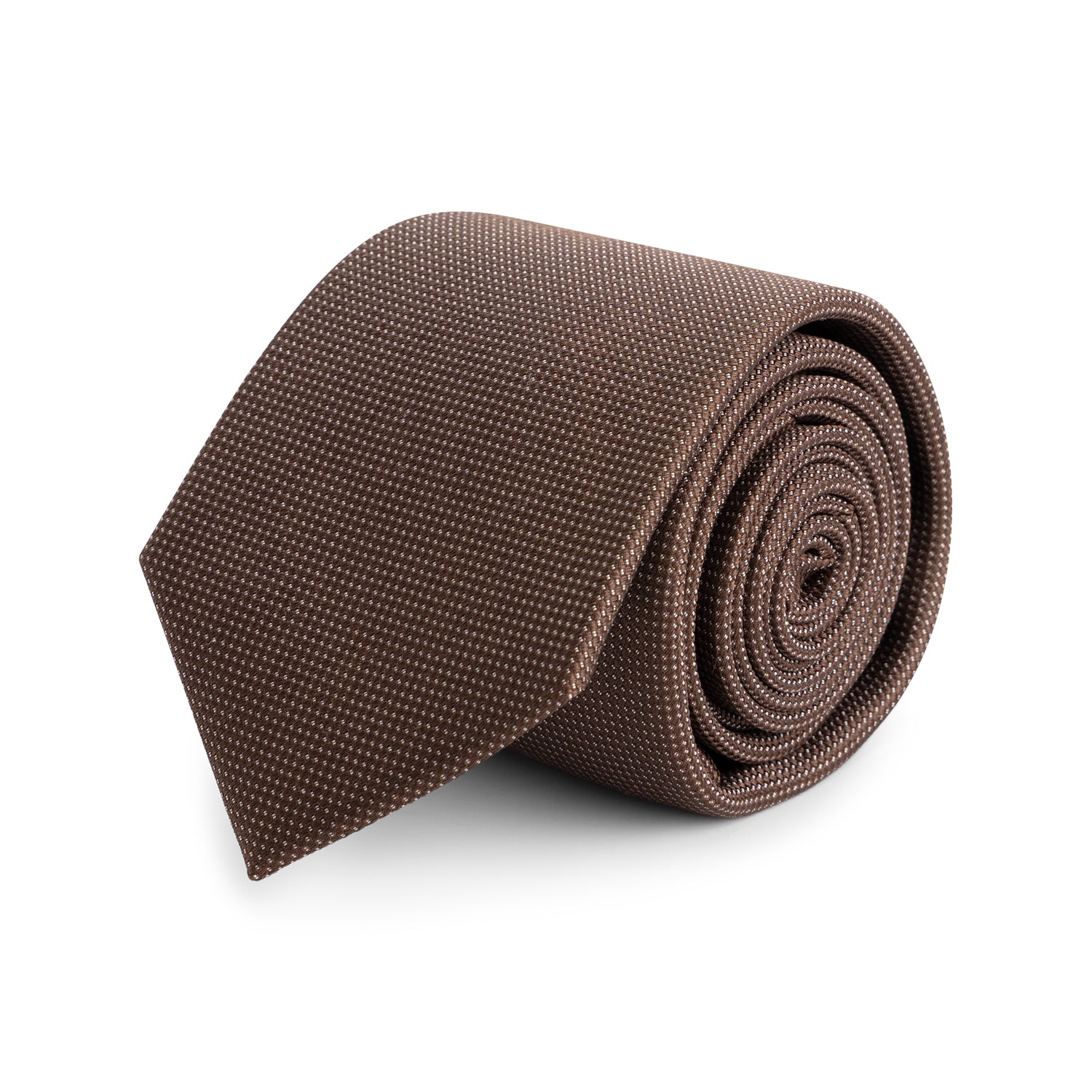 Stropdas zijde structuur bruin, bruin zijden stropdas met subtiele structuur, perfect voor formele gelegenheden.