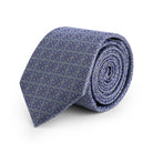 Stropdas zijde bloem paars, stijlvolle paarse zijden stropdas met bloemmotief, perfect voor elke gelegenheid.