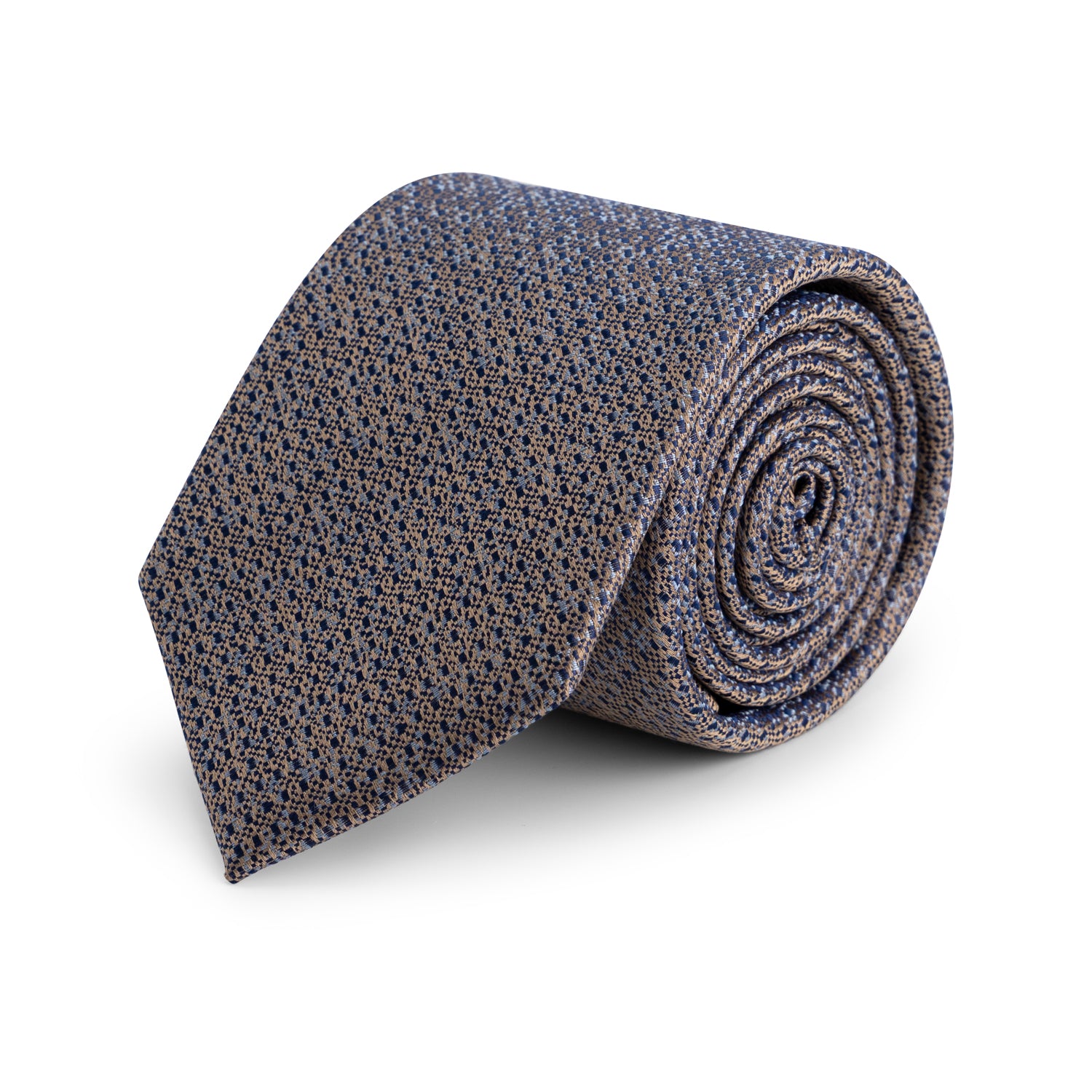 Stropdas zijde melange bruin, een zakelijke en veelzijdige accessoire in bruine kleur.