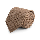 Stropdas zijde wieber bruin, luxe zijden stropdas met subtiele glans, perfect voor zakelijke outfits.