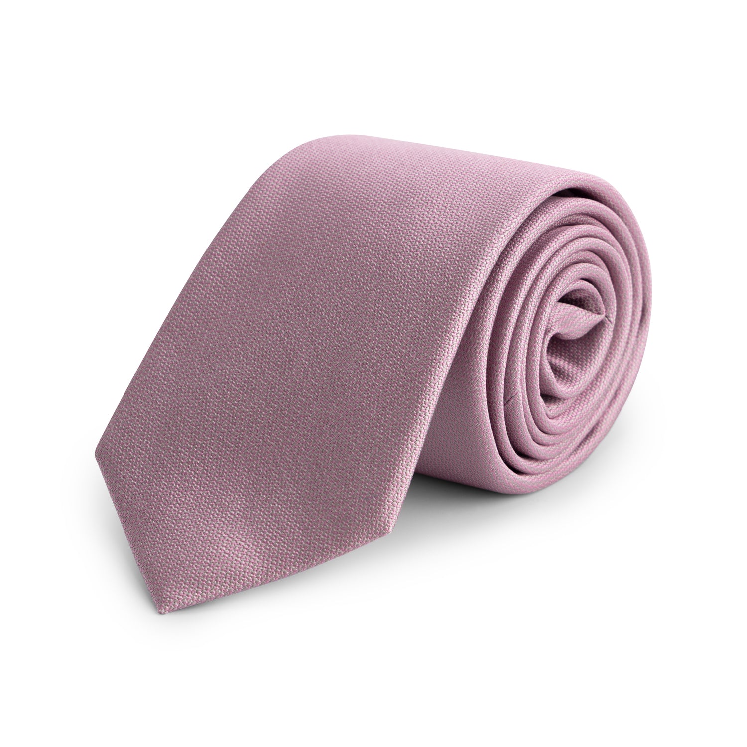 Stropdaszijdevisgraatroze, een elegante zijde stropdas in roze met visgraatpatroon.