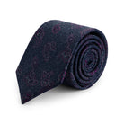 Stropdas zijde paisley blauw, elegante blauwe zijden stropdas met paisley-design, professioneel en stijlvol.