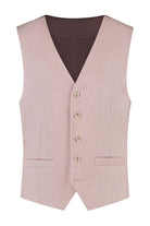 Pak lichtroze 3-delig vest met modern ontwerp in lichtroze kleur voor lente en zomer.