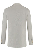 Colbert pied-de-poule beige seen from the back, showcasing the beige pied-de-poule pattern design.