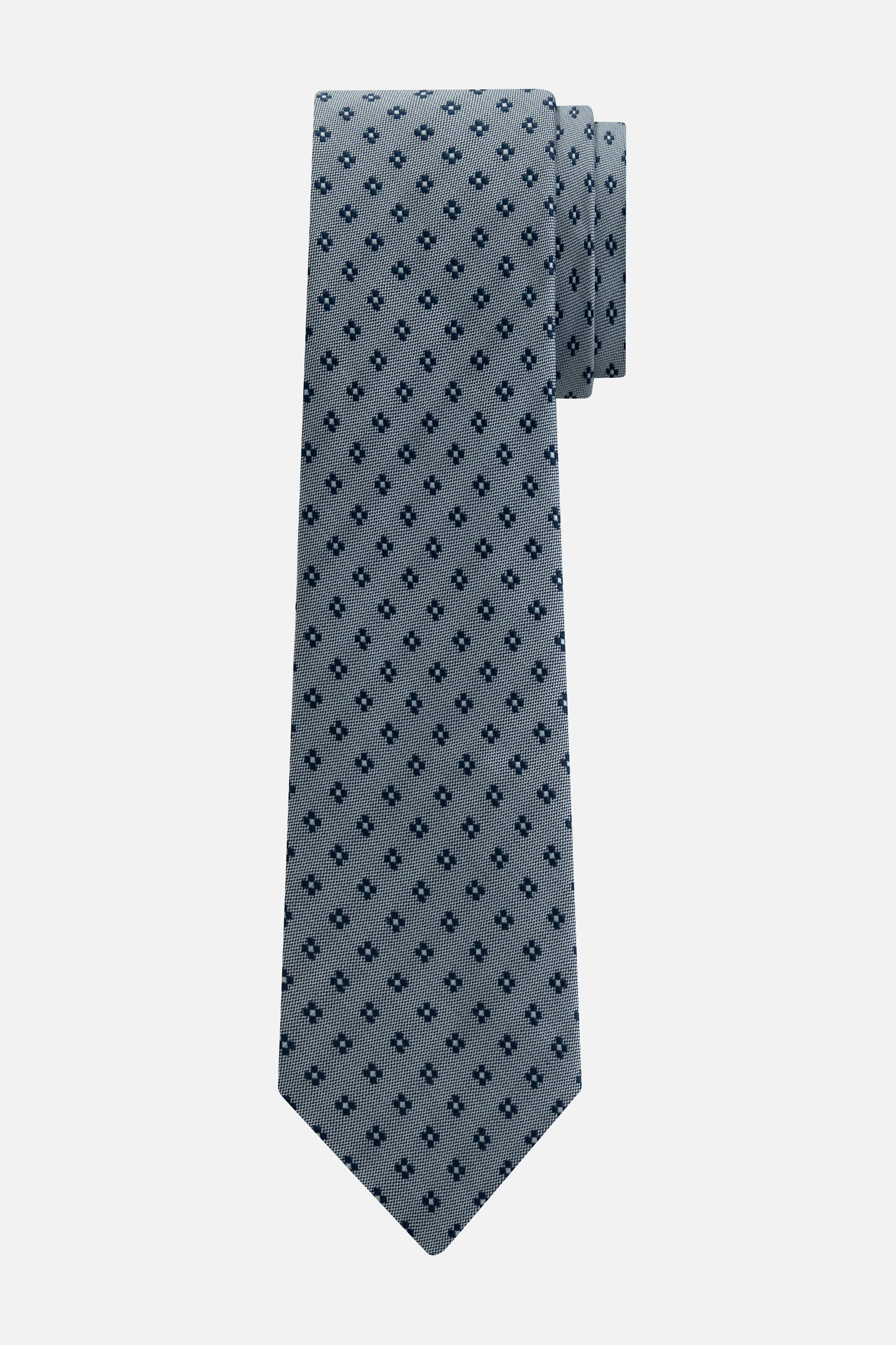 Stropdas zijde bloem blauw