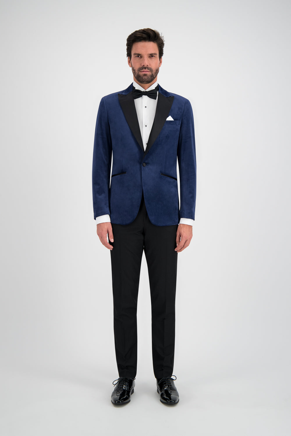 Dinnerjacket velvet donkerblauw