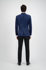 Dinnerjacket velvet donkerblauw