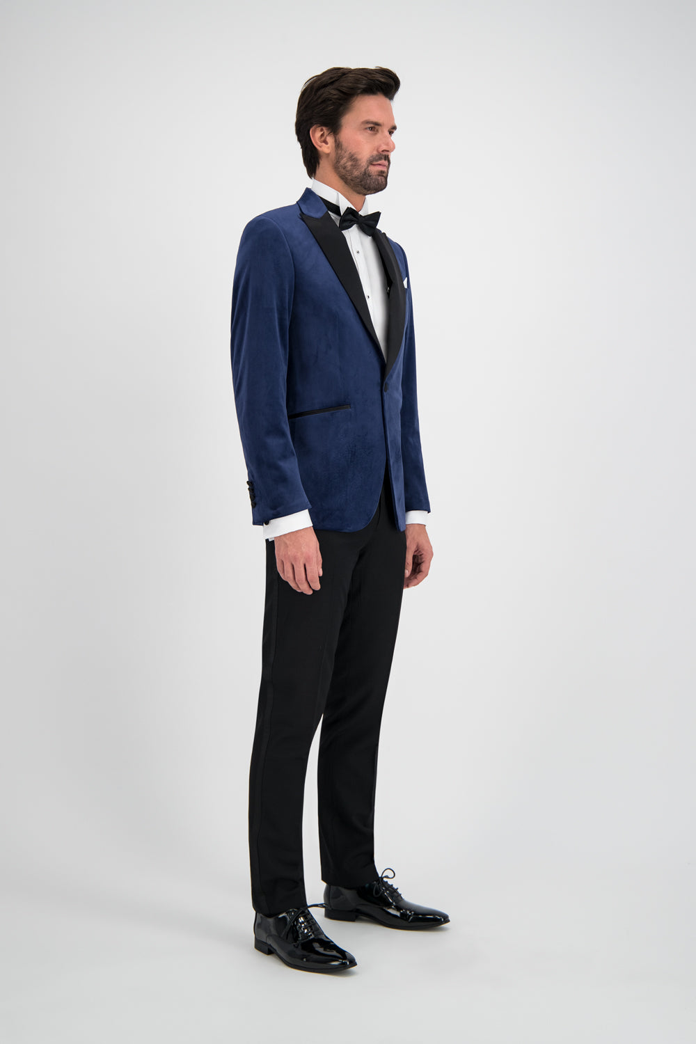 Dinnerjacket velvet donkerblauw