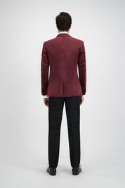 Dinnerjacket velvet donkerrood