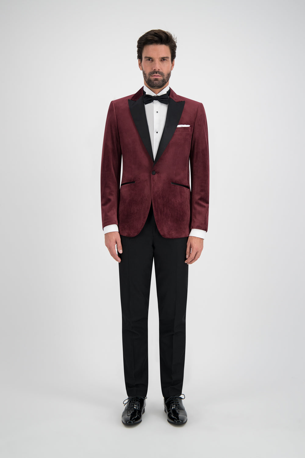 Dinnerjacket velvet donkerrood