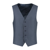 Gilet birdseye structuur blauw