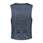 Gilet birdseye structuur blauw