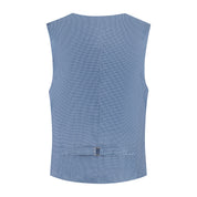 Gilet linnenlook blauw