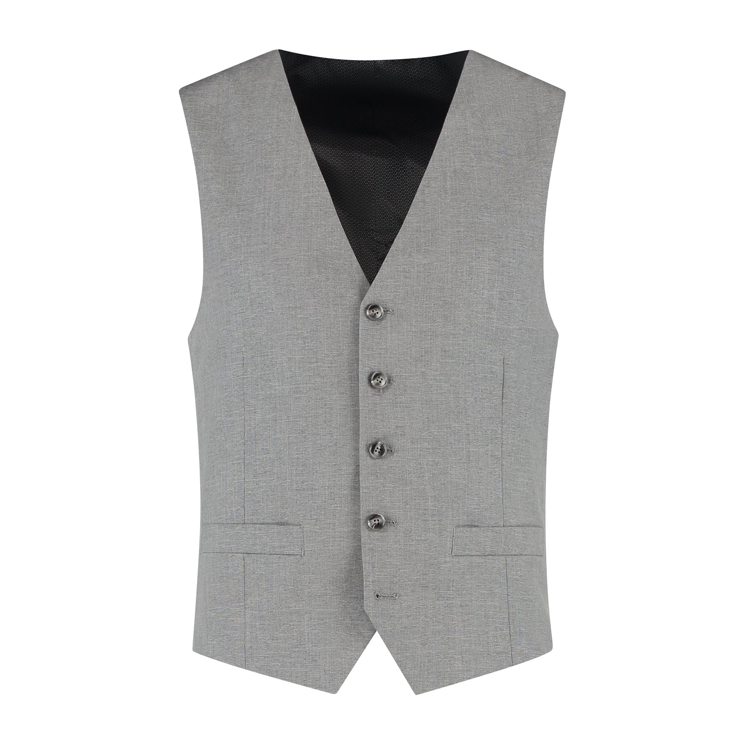 Gilet linnenlook grijs