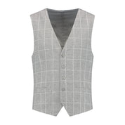 Gilet windowpane grijs