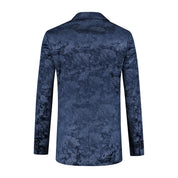 Dinnerjacket paisley velvet blauw