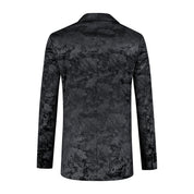 Dinnerjacket paisley velvet zwart