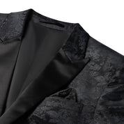 Dinnerjacket paisley velvet zwart