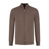 Full zip chocoladebruin