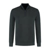 Ronde hals two-tone donkergroen