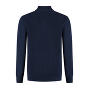 Half zip-knopen blauw